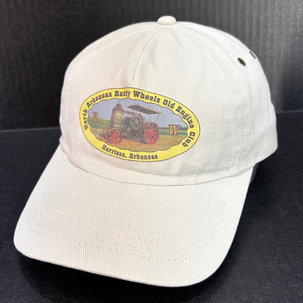 Rusty Wheels Old Engine Club Mens Tan Cobra Hat Tractor Harrison Arkansas OSFA